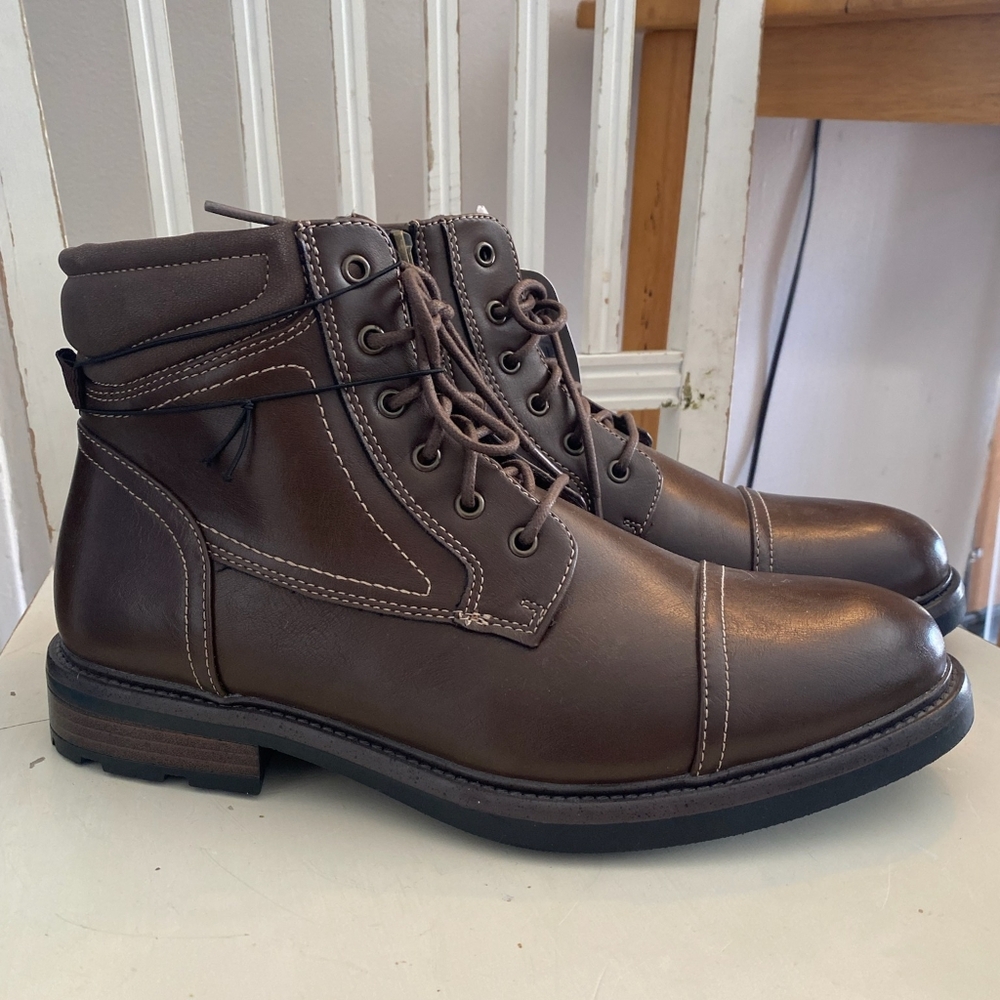 Faux Leather Ankle Boots Zip Side Ruched Chelsea Boots combat boots booties